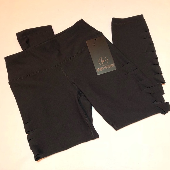 90 Degree Laser Cut Yoga Pants Black Sz. XS - Picture 2 of 9